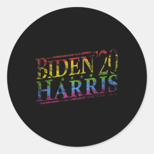 Biden 2020 Gay Pride LGB Flag Biden Harris 2020 Runder Aufkleber
