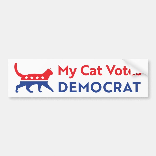 Biden 2020 - Meine Katze wählt Demokrat Autoaufkleber (Vorne)