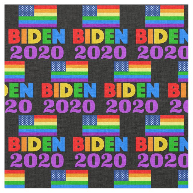 Biden 2020 Rainbow Gay Pride Stoff (Nahaufnahme)