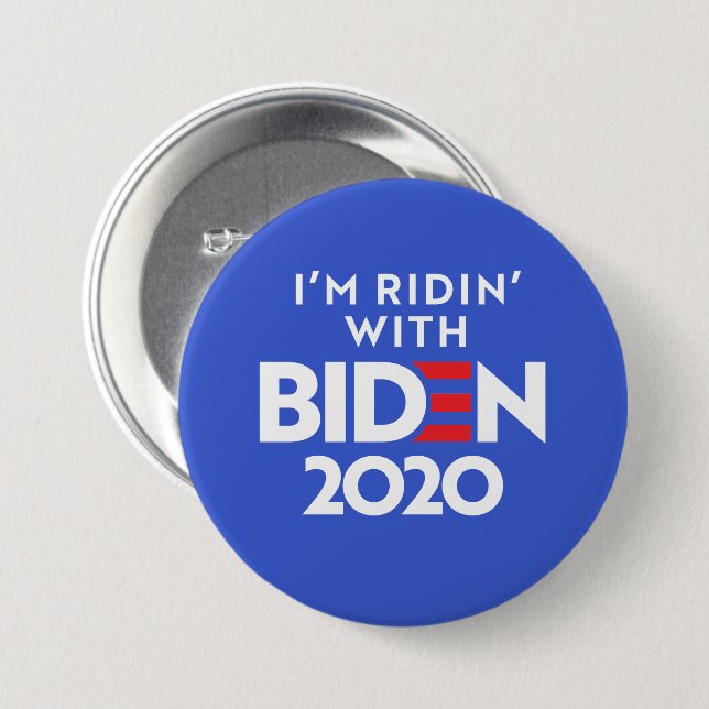 BIDEN 2020 - Ridin mit Biden Button (Vorne & Hinten)