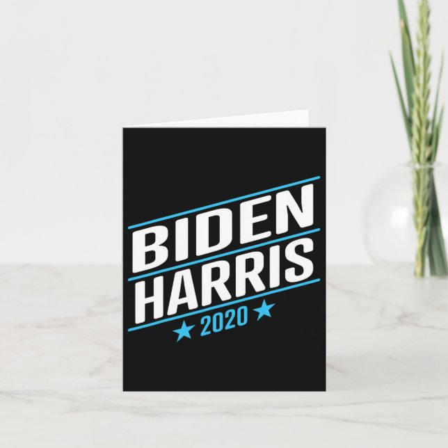 Biden 2020 und Kamala Harris auf dem Einzel-Ticket Karte (Vorderseite)