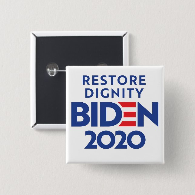 BIDEN 2020 - Würde wiederherstellen Button (Vorne & Hinten)