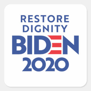 BIDEN 2020 - Würde wiederherstellen Quadratischer Aufkleber