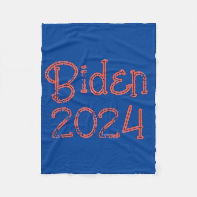 Biden 2024 einfache blaue Decke (Vorderseite)