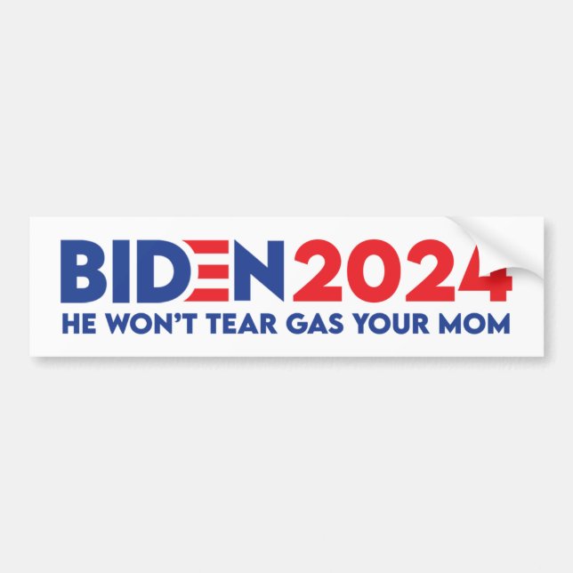 Biden 2024 Er wird deine Mama nicht ertränken Autoaufkleber (Vorne)