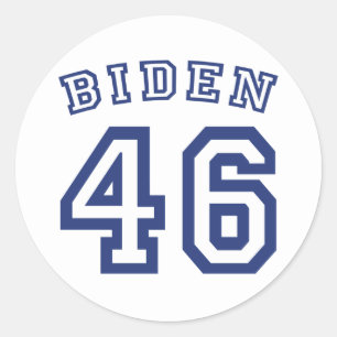 BIDEN 46 RUNDER AUFKLEBER