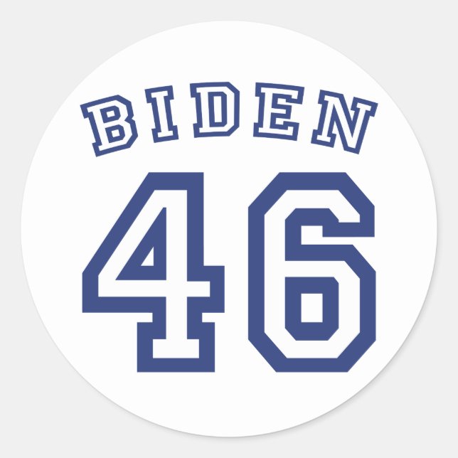 BIDEN 46 RUNDER AUFKLEBER (Vorderseite)