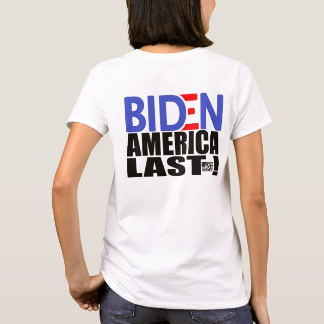 BIDEN AMERIKA LETZTER GEAR DER SCHWERSTE PRÄSIDENT T-Shirt (Rückseite)