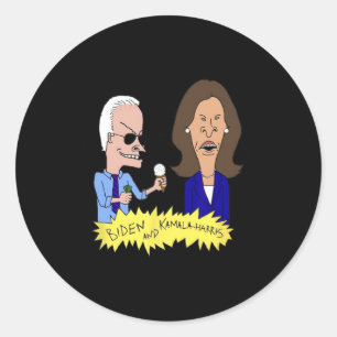 Biden and Kamala-harris Parody Runder Aufkleber