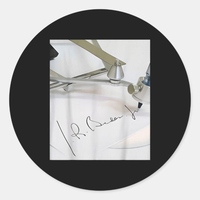 Biden Autopen Signature Funny  Runder Aufkleber (Vorderseite)