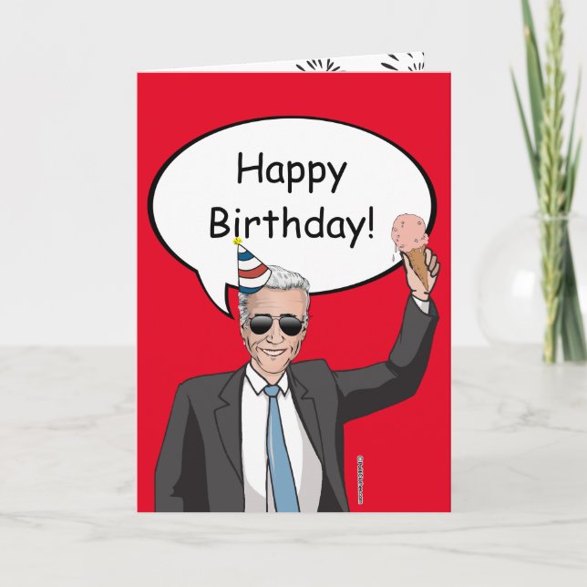BIDEN Birthday Card Karte (Vorderseite)