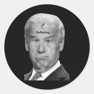 Biden Buffering Sarkastischer Präsident Joe Gesche Runder Aufkleber
