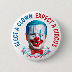Biden Clown Gesicht Anti Biden Pro trump 2024 Button
