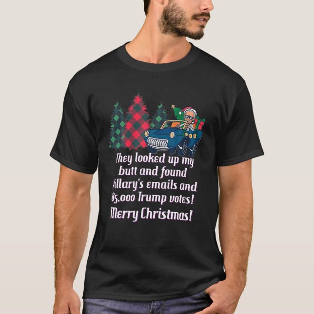 Biden Colonoscopy Meme Weihnachts-Hintern Wiped Bi T-Shirt (Vorderseite)