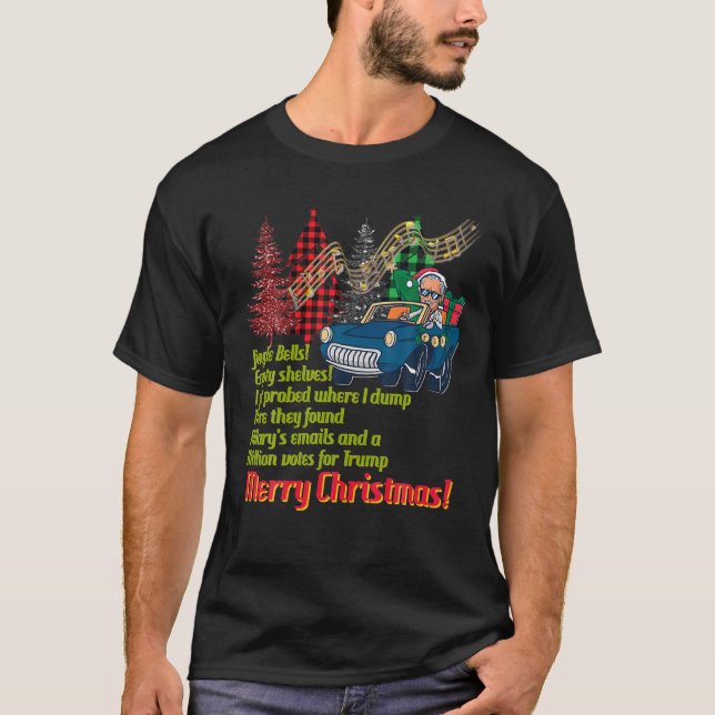 Biden Colonoscopy Meme Weihnachts-Hintern Wiped Bi T-Shirt (Vorderseite)
