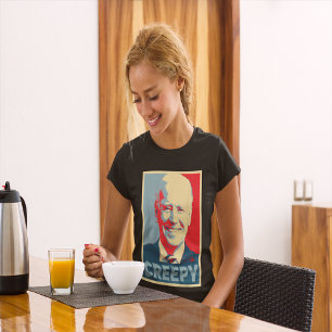 BIDEN CREEPY POP ART Anti Joe Biden T - Shirt