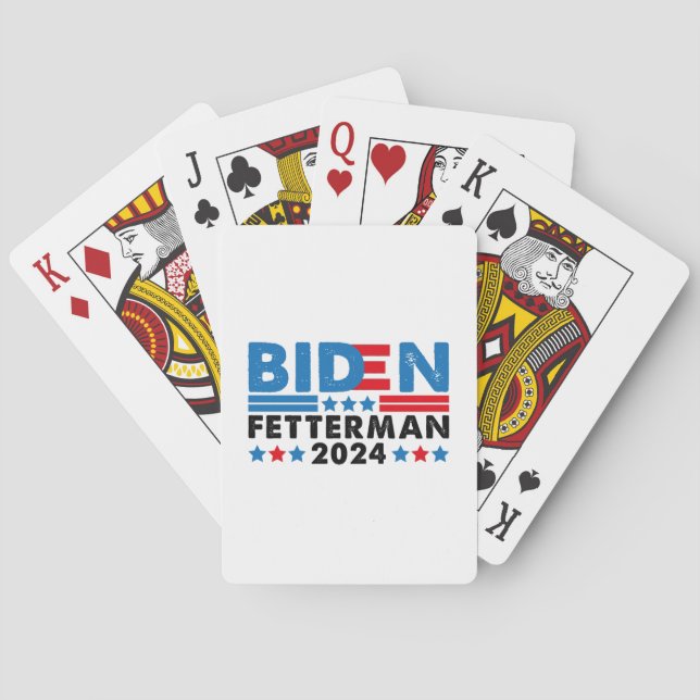 Biden Fetterman 2024 Spielkarten (Rückseite)
