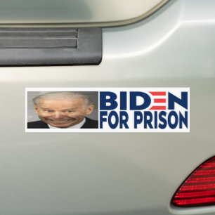 Biden für Foto im Gefängnis   Anti Joe Biden Autoaufkleber