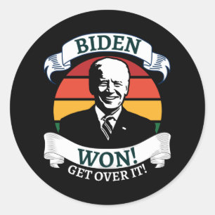 Biden gewinnt durch Pro Biden Runder Aufkleber