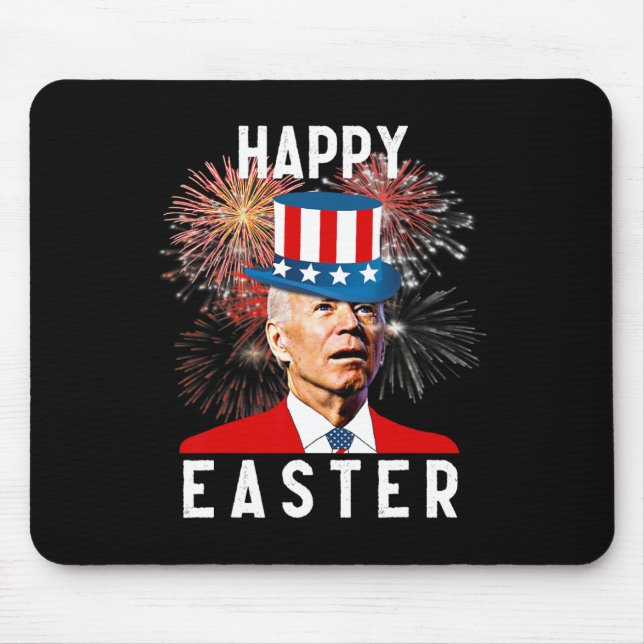 Biden Happy Oaster für den schönen 4. Juli Mousepad (Vorne)