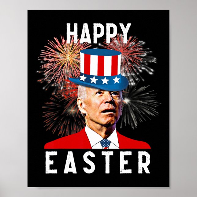 Biden Happy Oaster für den schönen 4. Juli Poster (Vorne)