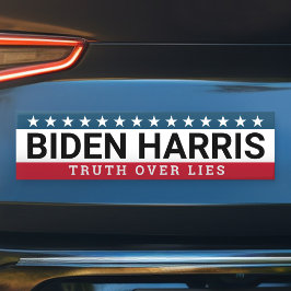 Biden Harris 2020 2024 - Truth Over Lies Autoaufkleber