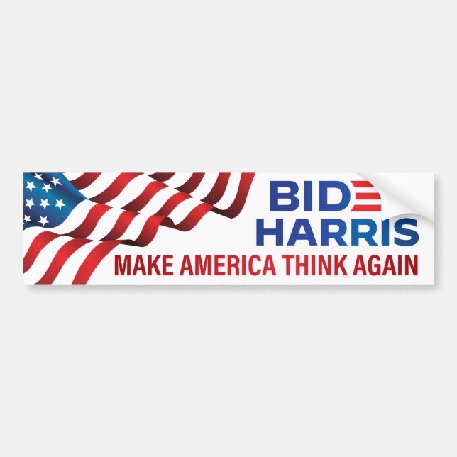 Biden Harris 2020 - Amerika wieder nachdenken lass Autoaufkleber (Vorne)
