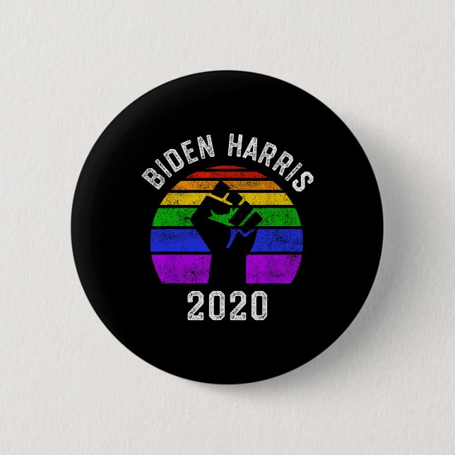 Biden Harris 2020 Black Lives Problem Lgbt Gay Pri Button (Vorderseite)