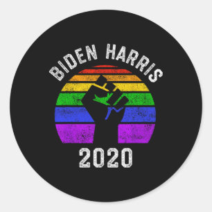 Biden Harris 2020 Black Lives Problem Lgbt Gay Pri Runder Aufkleber
