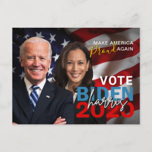 Biden Harris 2020 Collector's Patriotic Foto Postkarte
