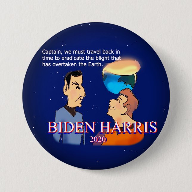 Biden Harris 2020 Demokratischer Widerstand Button (Vorderseite)