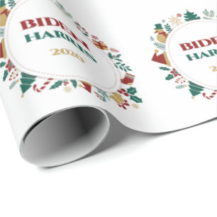 Biden/Harris 2020 Feierliche Weihnachten Geschenkpapier