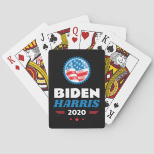 Biden Harris 2020 Flag Siegel Black Spielkarten