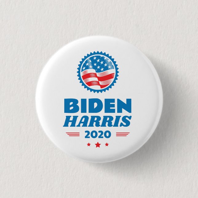 Biden Harris 2020 Flag Siegel Button (Vorderseite)