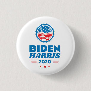 Biden Harris 2020 Flag Siegel Button