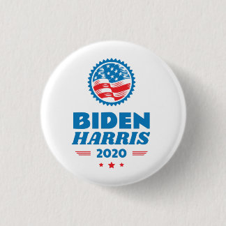 Biden Harris 2020 Flag Siegel Button