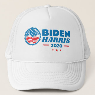 Biden Harris 2020 Flag Siegel White Truckerkappe