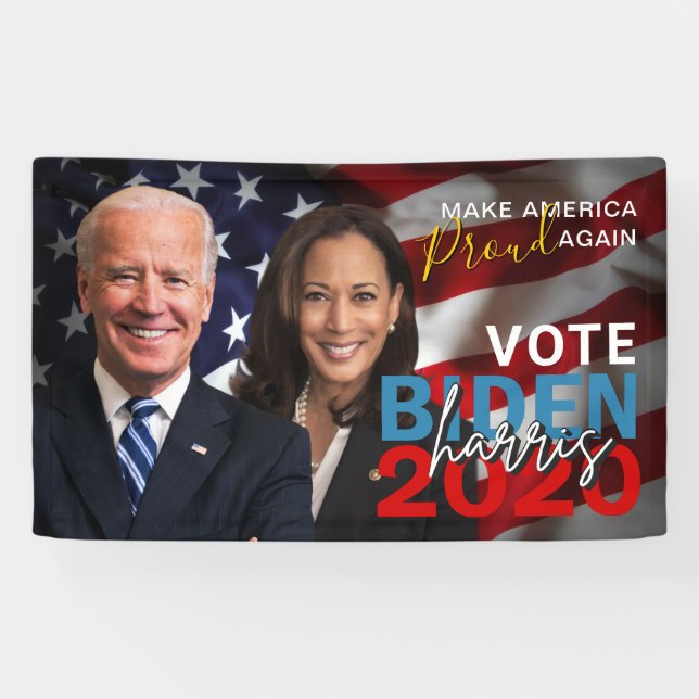 Biden Harris 2020 Foto zur Wahl Banner (Horizontal)