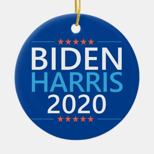 Biden Harris 2020 für die US-Präsidentschaftswahl Keramik Ornament (Vorne)