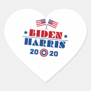 Biden Harris 2020 Herz-Aufkleber