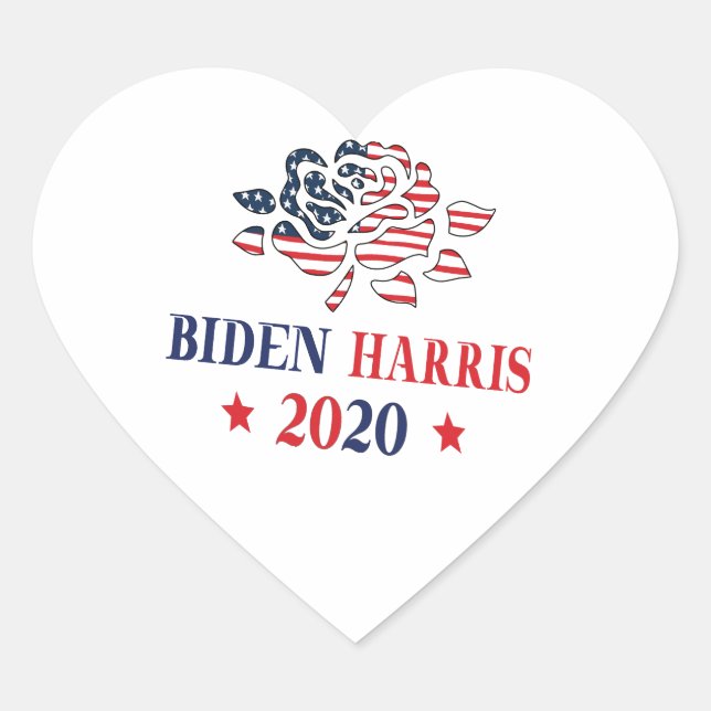 Biden Harris 2020 Herz-Aufkleber (Vorderseite)