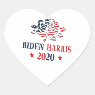 Biden Harris 2020 Herz-Aufkleber