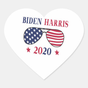 Biden Harris 2020 Herz-Aufkleber