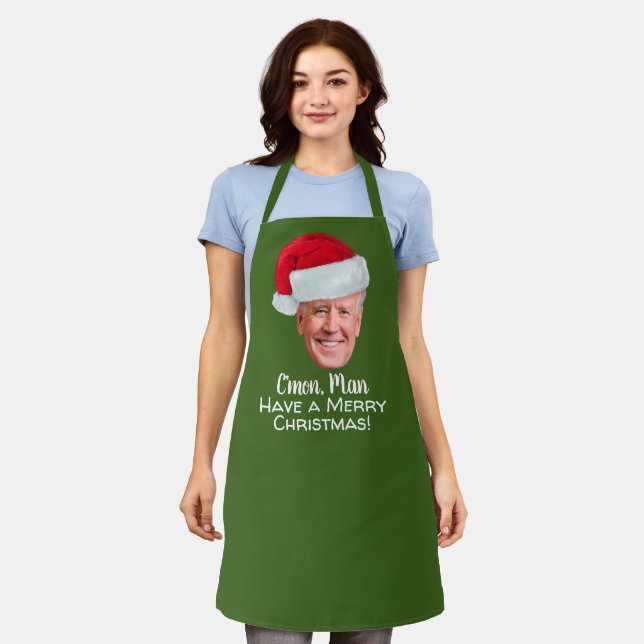 Biden Harris 2020 - Joe Weihnachtsmannmütze - C'mo Schürze (Getragen)