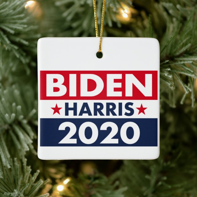 BIDEN HARRIS 2020 KERAMIKORNAMENT (Baum)