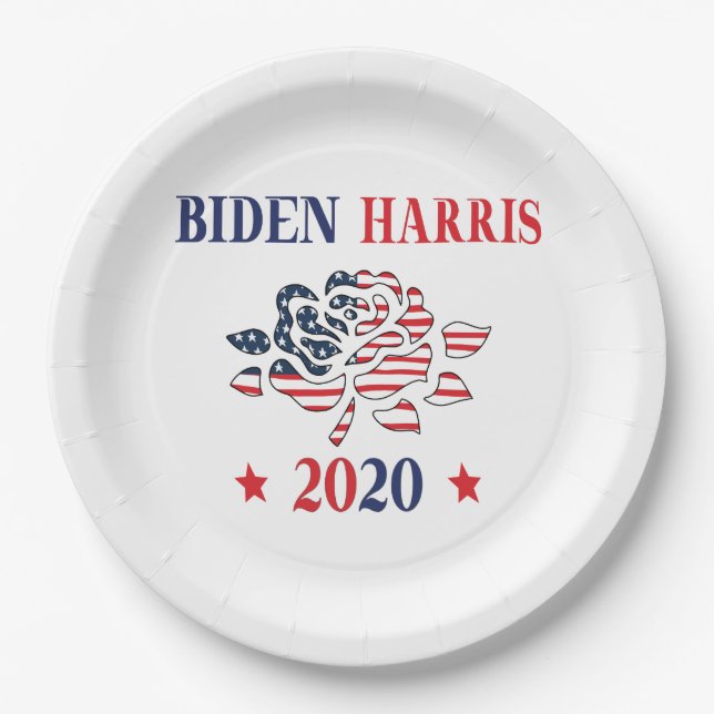Biden Harris 2020 Pappteller (Vorderseite)