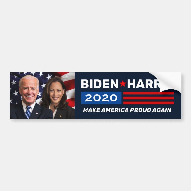 Biden Harris 2020 Patriotic Foto Custom Campaign Autoaufkleber (Vorne)