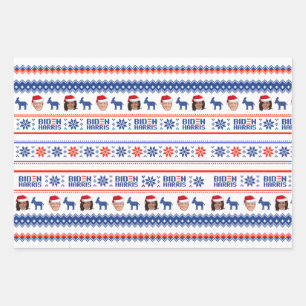 BIDEN HARRIS 2020 PATTERN GESCHENKPAPIER SET