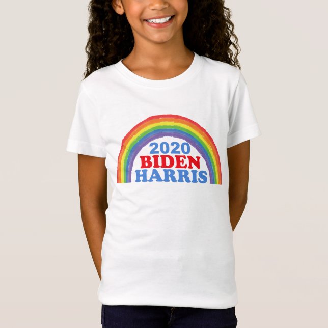 Biden Harris 2020 Rainbow Kids T-Shirt (Vorderseite)