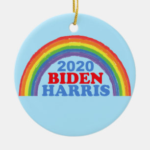 Biden Harris 2020 Rainbow Weihnachten Keramik Ornament